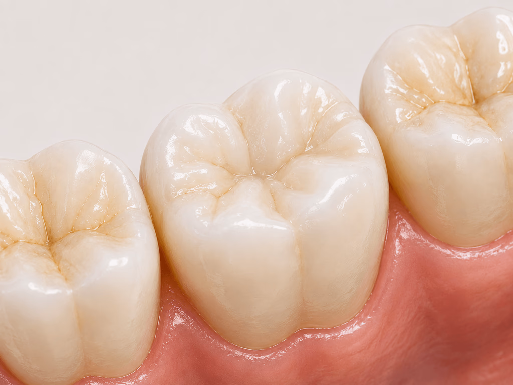 Tooth filling treatment before and after